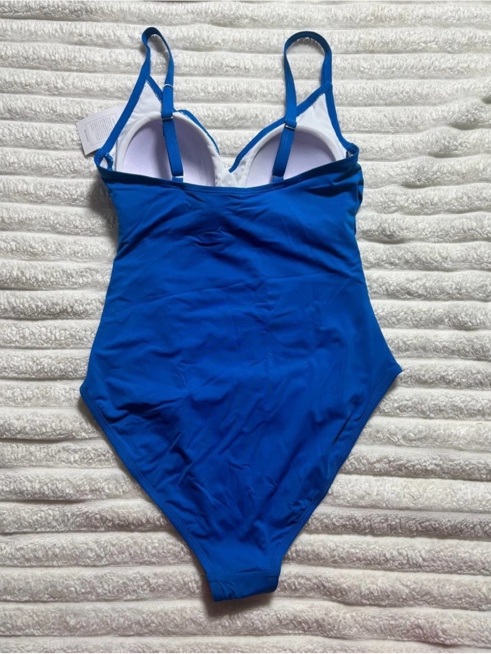 Ruched Wrap One-Piece Swimsuit in Blue - Women Swim - Picture 6 of 9